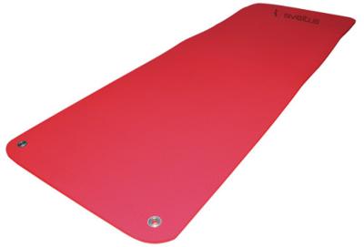 tapis de gym rouge évolution avec oeillets