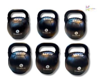 Soft Kettlebell Sveltus Similicuir noir 4kg 
