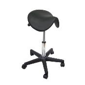 Tabouret noir assise selle de cheval