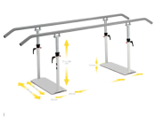 Barre parrallèle pliable sans socle 250cm
