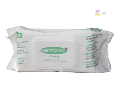 Lingettes désinfectantes épaisses aseptonet pack 100