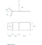 Table galaxy 3 sections ( 2 roues ou 4 roues.)