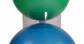 Ballon de gym gonflable abs bleu 53 cm