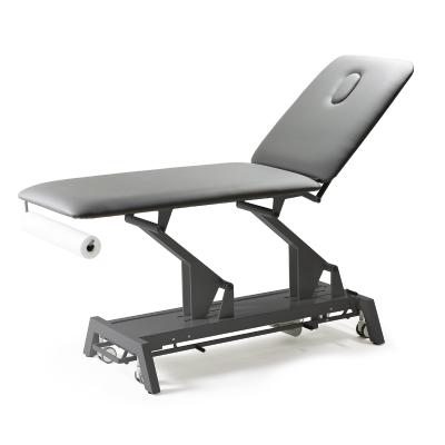Table Avant 2 plans declive - chassis gris - sellerie gris foncé
