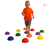 Stepping Stones - demi sphères gonflables à picots - lot de 6  PROMO