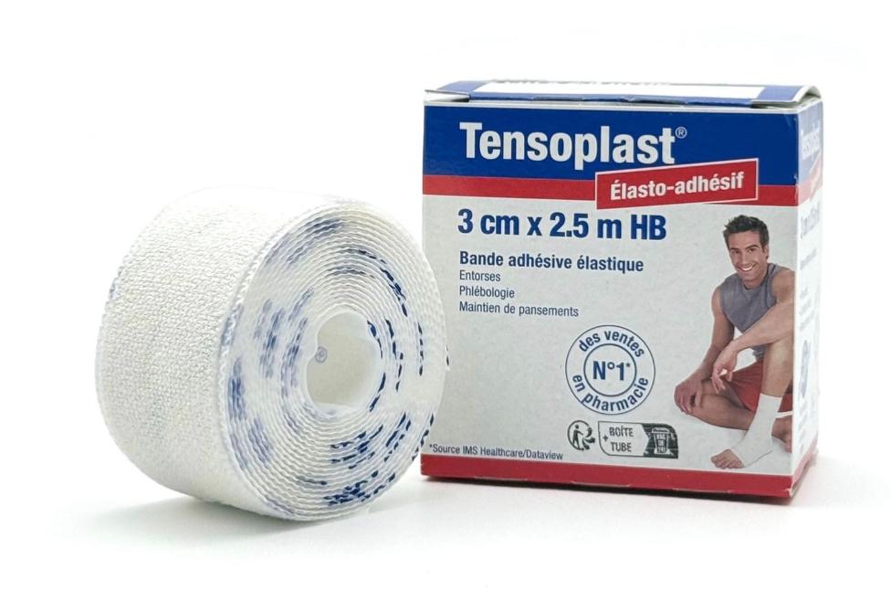 Bande adhésive élastique Tensoplast 3 cm