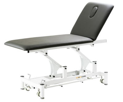Table Watsu 2 plans - chassis blanc - sellerie gris foncé