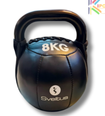 Soft Kettlebell Sveltus Similicuir noir 8 kg