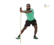 Barre bois Sveltus bâton de gym longueur 140cm (unité)