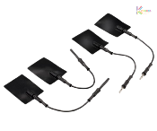 Electrodes silicone mâle 5x5 la paire