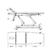 Table montane atlas 3 sections 4 roues (option cyphose électrique.)